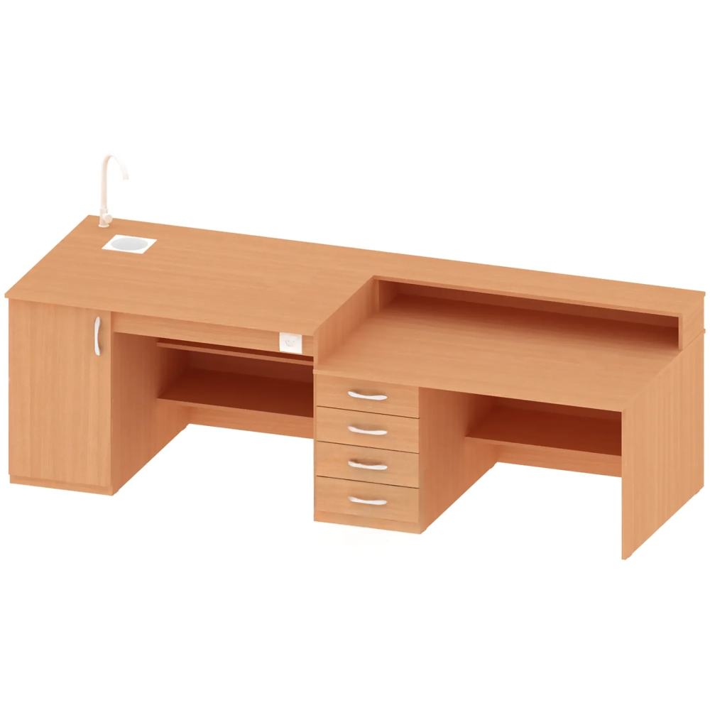 Стол демонстрационный для кабинета химии ПР-ТР-8, Бук Бавария Светлый