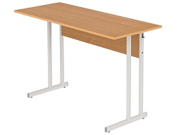 Стол школьный 2-местный 4 г/р нерегулируемый (бук, м/к серый, плоскоовальная труба)