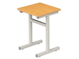 Табурет для школьной столовой 4 г/р ТБР1.4 (бук, м/к серый, квадратная труба)