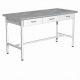 Стол лабораторный СЛ-108/1 (1400х600х850) (постформинг серый, каркас белый)