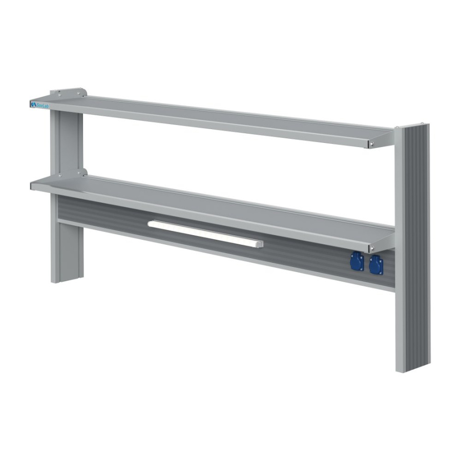 Технологический пристенный низкий стеллаж Mod. 1800 ТСПн