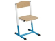Стул школьный ученический 3-5 г/р "Альтер" регулируемый (фанера, м/к белый/синий)
