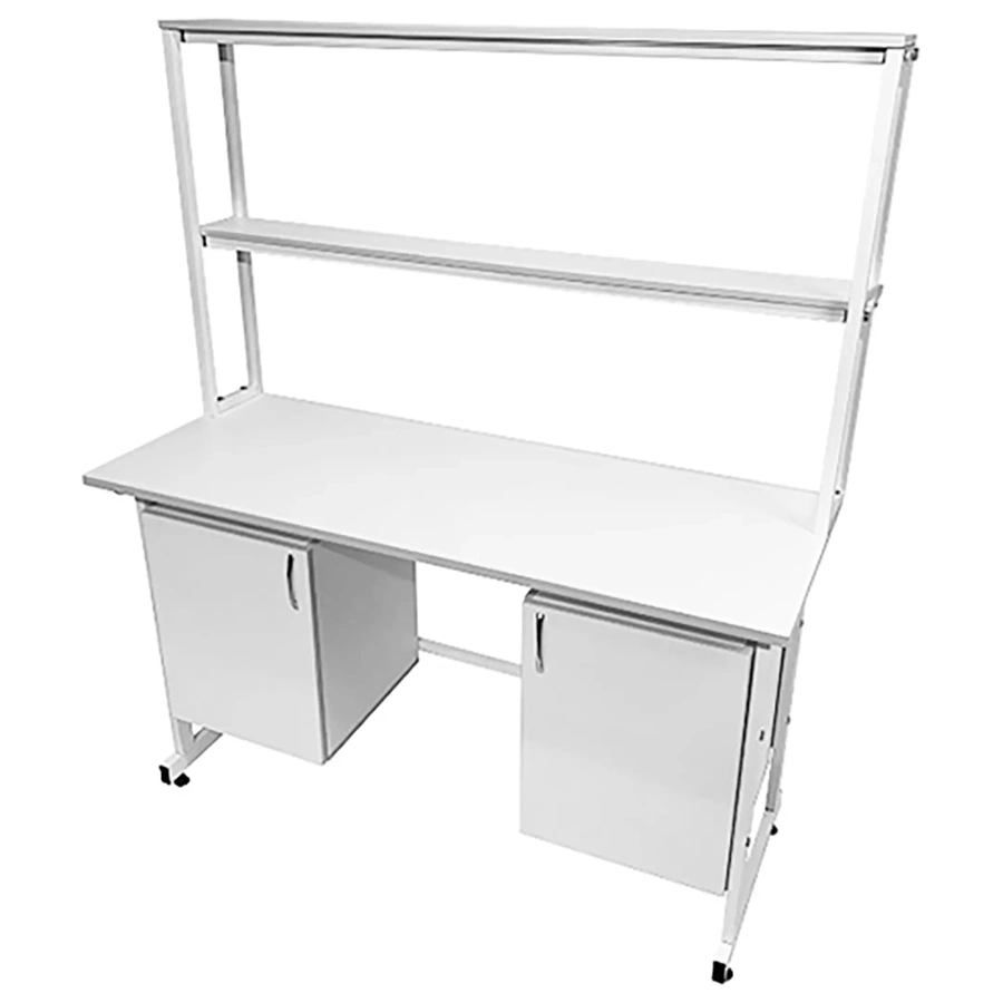 Стол лабораторный с надстройкой СЛн 16.005 (белый)