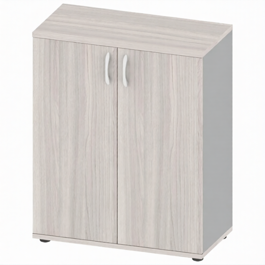 Шкаф-тумба, 1000 мм, ШК-ДУ-15, серый с фасадами, шимо светлый