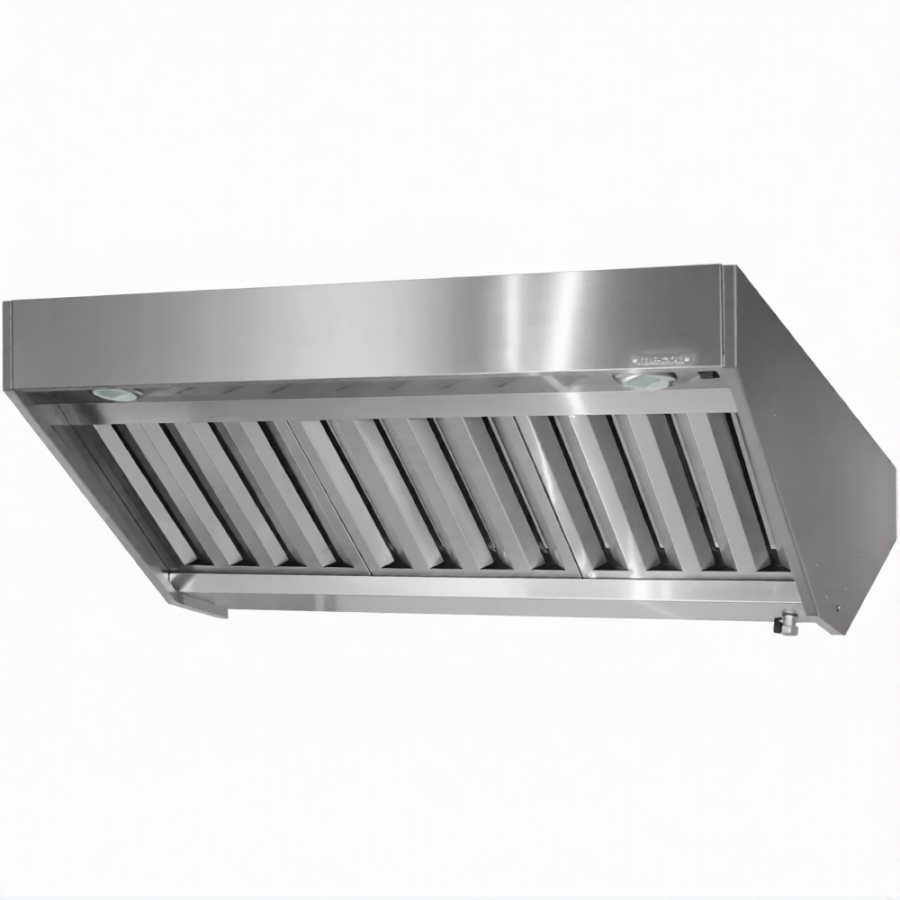 Зонт приточно-вытяжной полуоткрытый ЗППб 400х1200х1600 «Base» островной (к-т светильников)