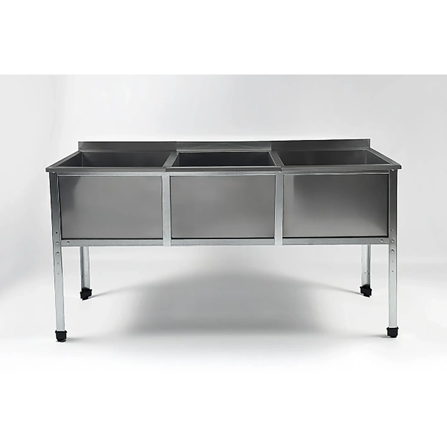 Ванна моечная трехсекционная с бортом ВМС-3/6-Б-ЭК