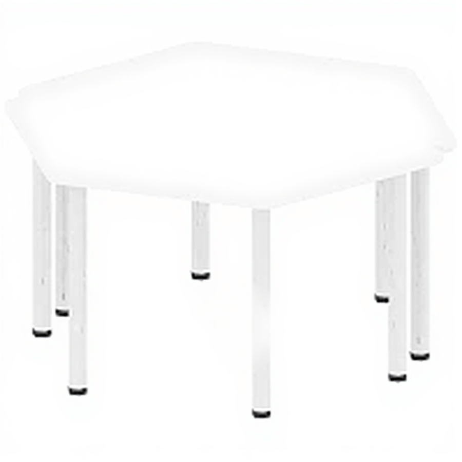 Стол трапеция СТ-ШП-72, Белый
