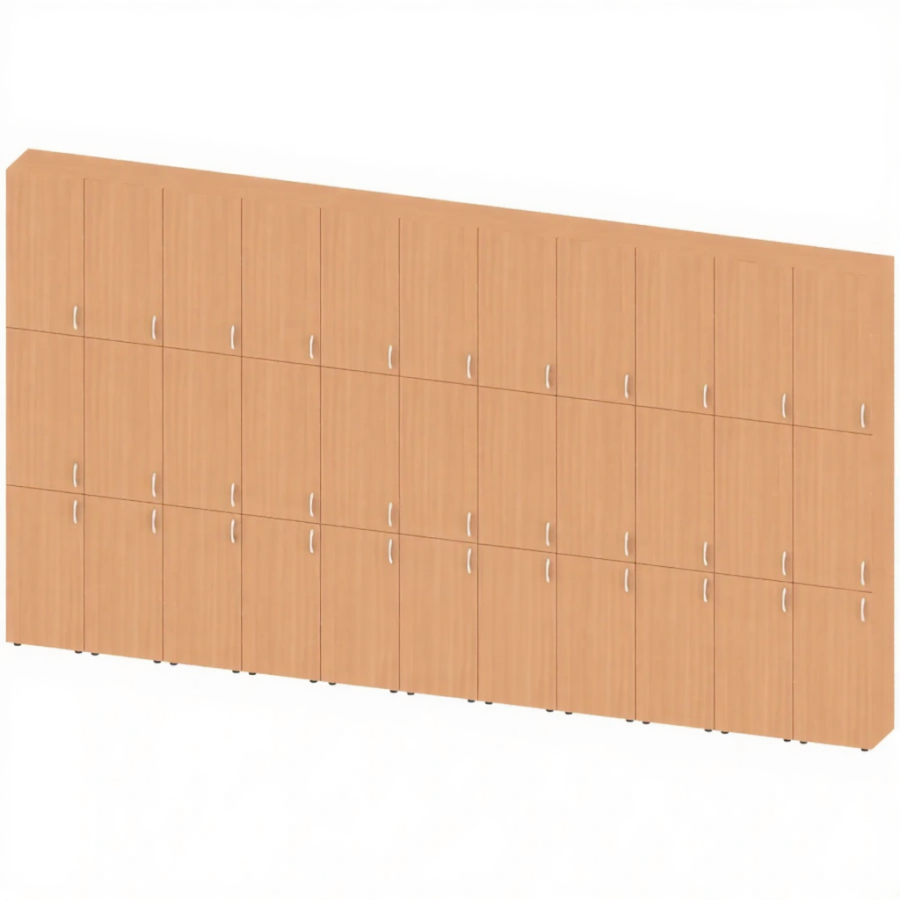 Шкаф многосекционный встраиваемый закрытый ШК-ТР-8, Бук Бавария Светлый